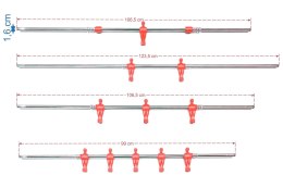 Drążki Garlando przelotowe - komplet