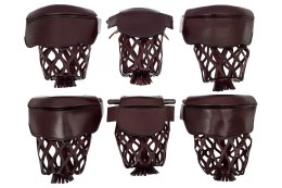 Koszyki skórzane z narożnikami- kpl. 6szt