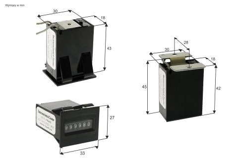 Mechaniczny licznik elektromagnetyczny/impulsowy do automatów