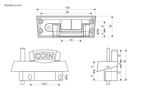 Panel wrzutowy na monety - podświetlany