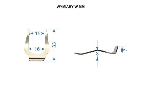 Podkładka lub zacisk pod zamek krzywkowy