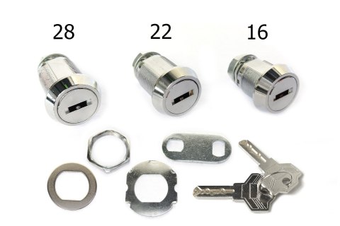 Zamek z frezowanym kluczem - Security Cam Locks.