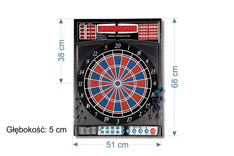 Elektroniczna tarcza do darta Karella Premium Silver