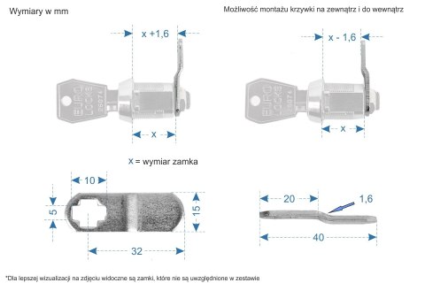 Krzywki standard do zamków Euro-Locks