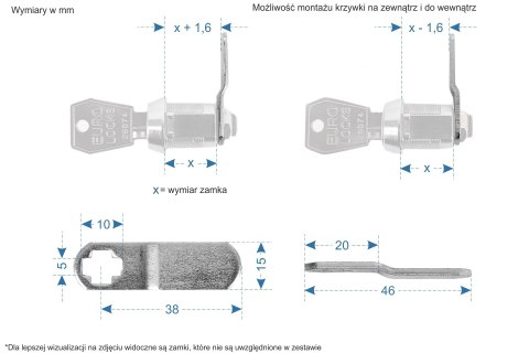 Krzywki standard do zamków Euro-Locks
