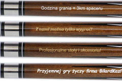 Grawerowanie kija bilardowego