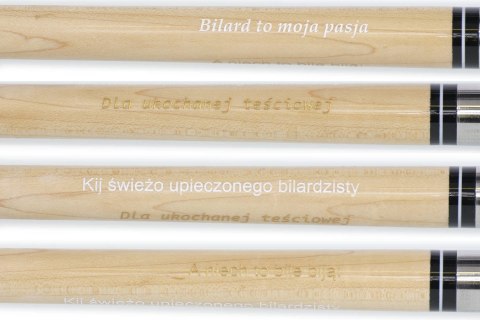 Grawerowanie kija bilardowego