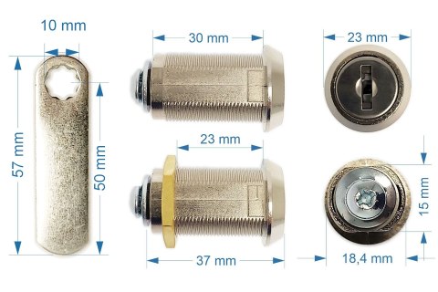 Zamek Euro-Locks C559 30mm z krzywką 50mm