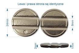 Żeton 2 rowkowy 24mm x 2mm