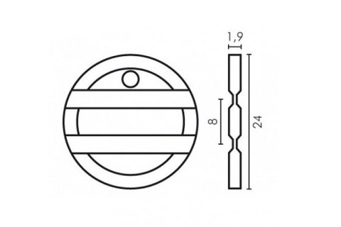 Żeton 2 rowkowy 24mm x 2mm