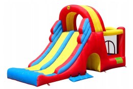 Dmuchana olbrzymia podwójna zjeżdżalnia Happy Hop - Zamek 4w1