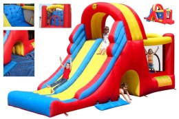 Dmuchana olbrzymia podwójna zjeżdżalnia Happy Hop - Zamek 4w1