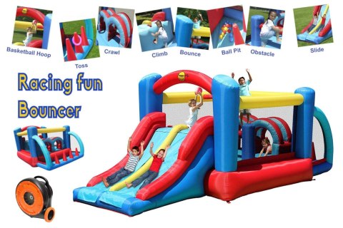 Dmuchany plac zabaw Happy Hop - Maxi Tor przeszkód