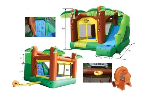 Domek w dżungli do wspinania się i zjeżdżania HappyHop