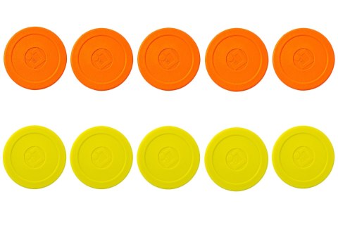 GRATIS*- Zestaw krążków do cymbergaja - 10 sztuk - fluorescencyjne 70mm