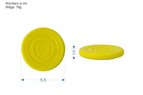 Krążek do cymbergaja WIK 55 mm 18 g fluorescencyjny