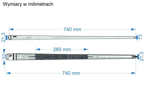 Kij Bilardowy 2-Cz. TC Basic 5 fiolet