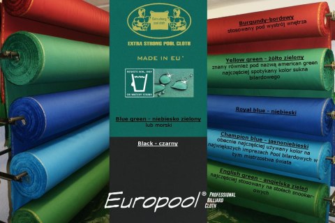 Sukno Bilardowe Europool 45 - Różne Kolory