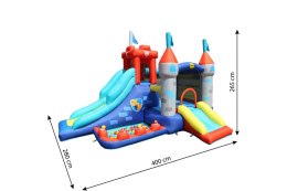 Aktywny plac zabaw Forteca, dmuchany zamek Knight Happy Hop 13w1