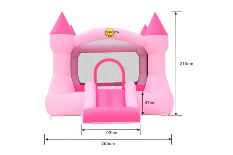 Dmuchany zamek ze zjeżdżalnią Happy Hop new - różowy new 2025