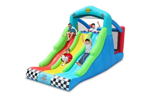 Duża wyścigowa potrójna zjeżdżalnia Happy Hop 4w1 new 2025