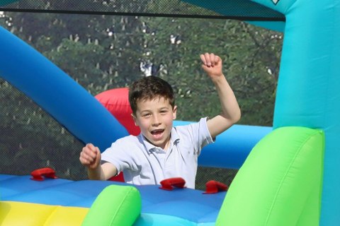 Duża wyścigowa potrójna zjeżdżalnia Happy Hop 4w1 new 2025