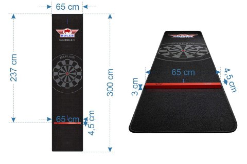 Mata do darta Bull's Carpet Black-Red 300x65cm