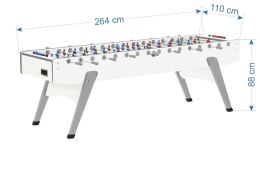 Piłkarzyki Garlando - XXL Pure White dla 8 graczy- Drążki teleskopowe
