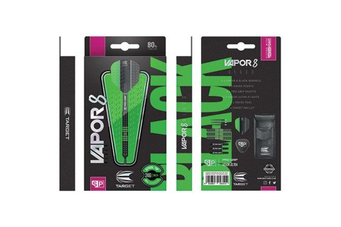 Rzutki Target Vapor8 Black Green 80% Swiss (steel tip)
