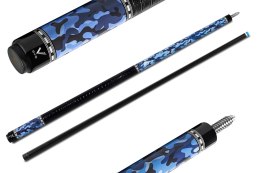 Kij bilardowy 2-cz. EVO Camo-1 Navy Leather Wrap