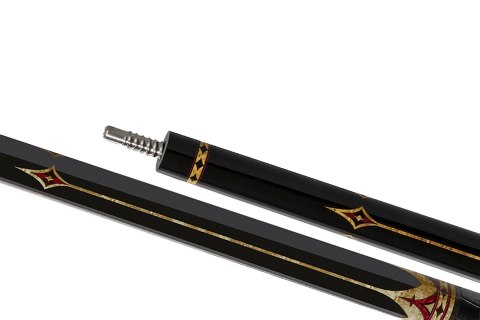 Kij bilardowy 2-cz. EVO Crown-1 Royal Black - Black Leather Wrap MAX