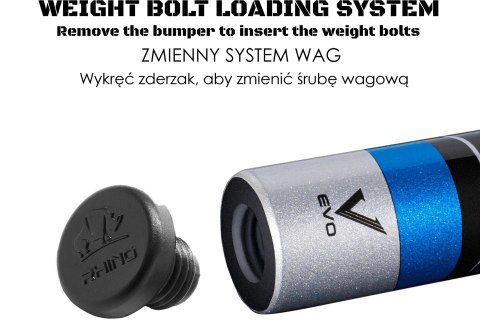 Kij bilardowy 2-cz. Rhino EVO Racing Velocity Blue