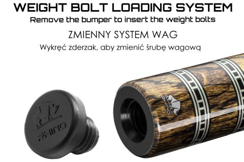 Kij bilardowy 2-cz. Rhino RETRÔ - Bocote LWP