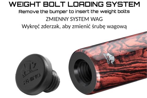 Kij bilardowy 2-cz. Rhino RETRÔ - Cocobolo