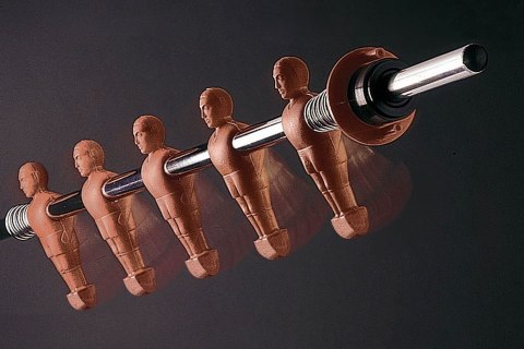 Stół do piłkarzyków Garlando G-5000 Wenge - teleskopowe osie