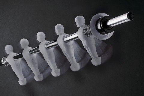 Stół do piłkarzyków Garlando G-5000 Wenge - teleskopowe osie