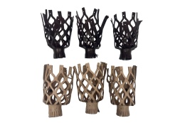 Skórzane siatki bilardowe z naturalnej skóry - komplet 6 sztuk