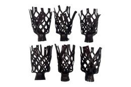 Skórzane siatki bilardowe z naturalnej skóry - komplet 6 sztuk